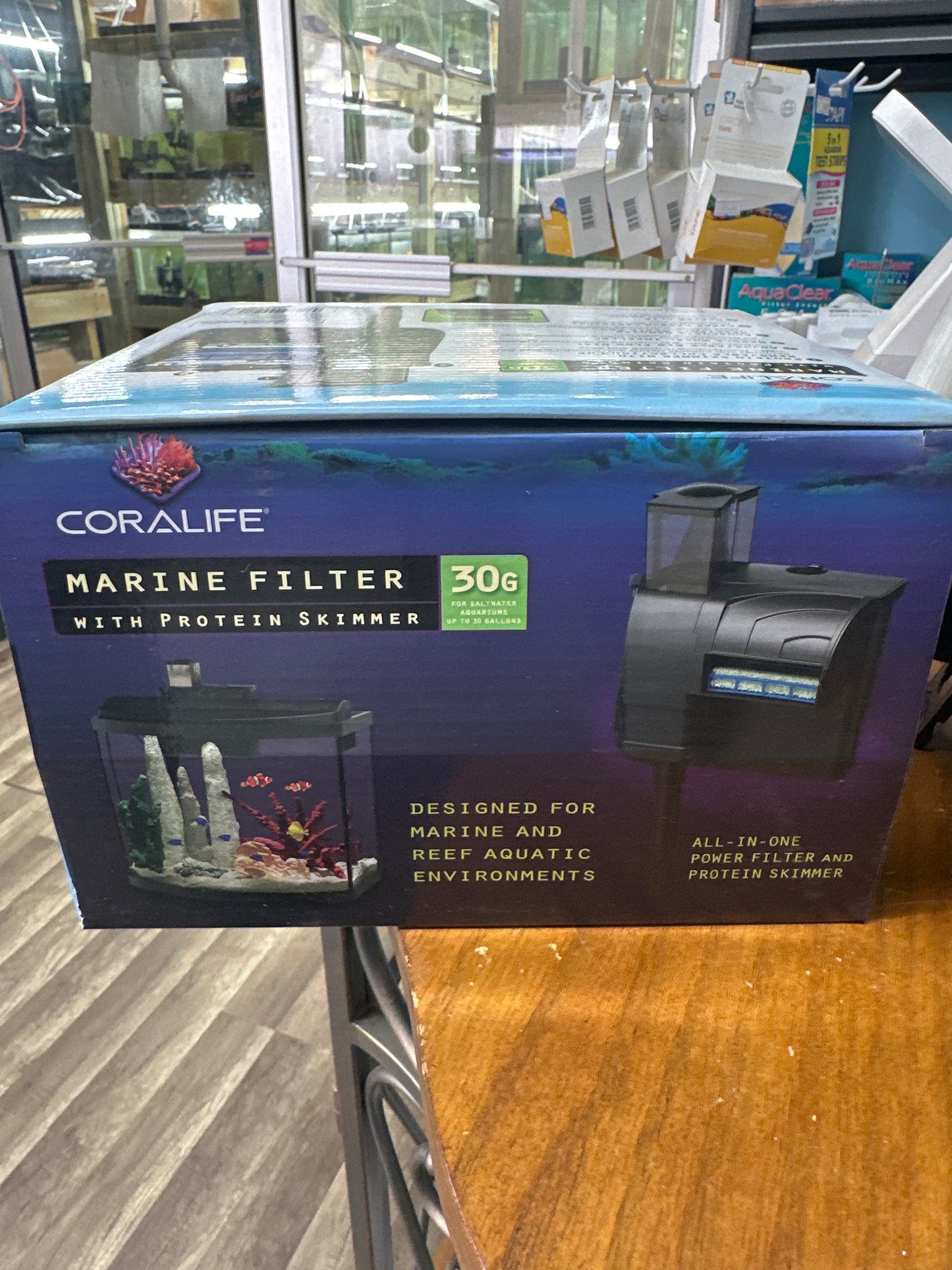 Coralife Marine Aquarium Filter & Protein Skimmer, 30-gal