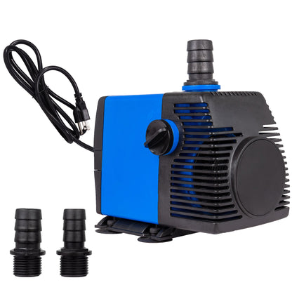 800 GPH Adjustable Submersible Fountain Pond Aquarium Water Pump 15’ SJTW