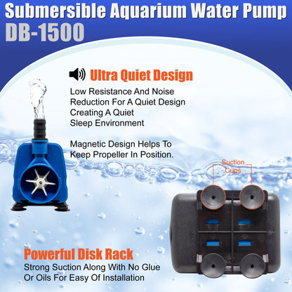 Aqua Dream 400 GPH Aquarium Submersible Pump Hydroponics