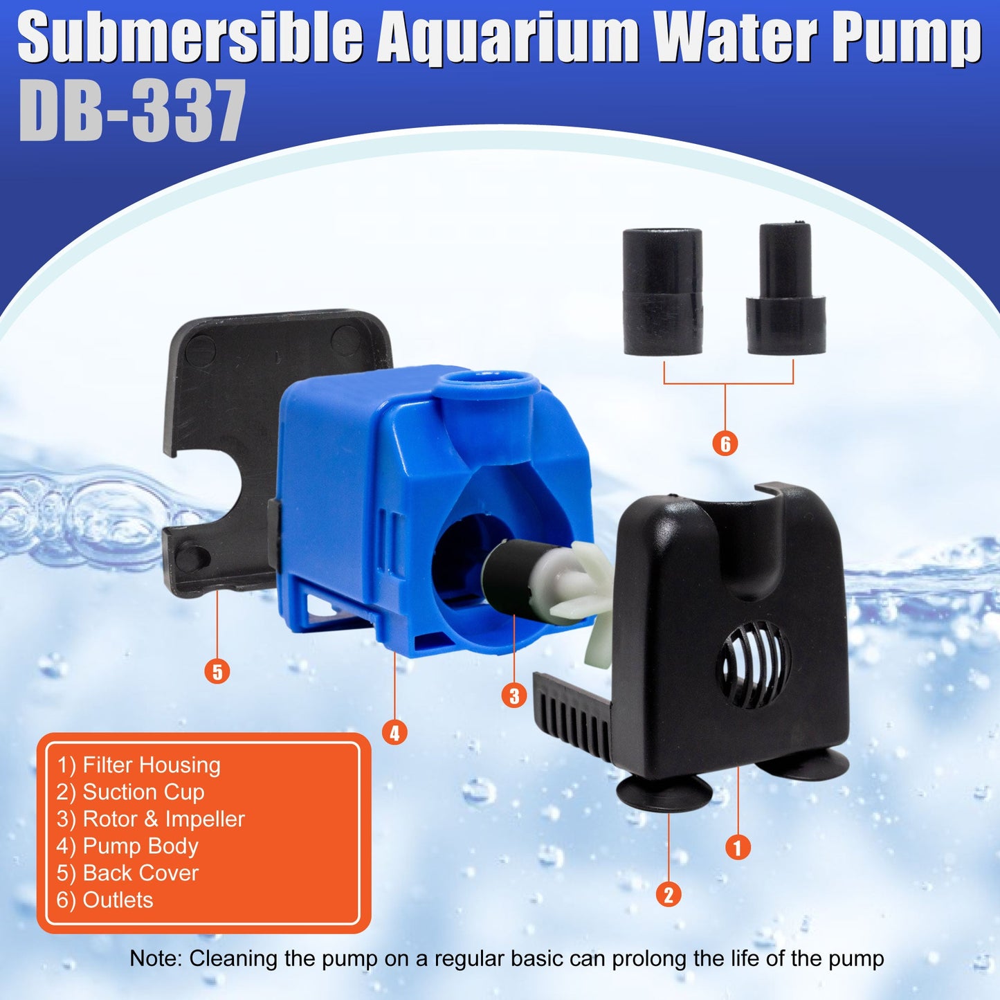 Aqua Dream 133 GPH Submersible Pump Powerhead