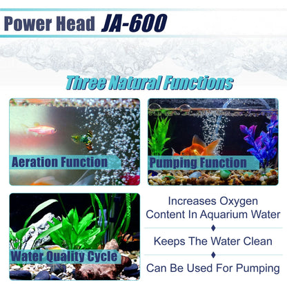 Aqua Dream Aquarium Undergravel Filter Water Pump Oxygen 320 GPH