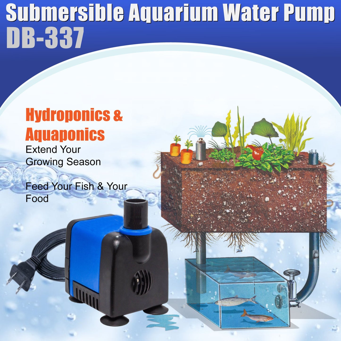 Aqua Dream 133 GPH Submersible Pump Powerhead