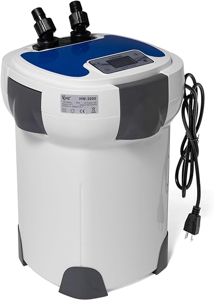 HW-3000 793GPH 5-Stage Aquarium External Canister Filter with Built-in 9w Sterilizer