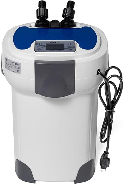 HW-3000 793GPH 5-Stage Aquarium External Canister Filter with Built-in 9w Sterilizer