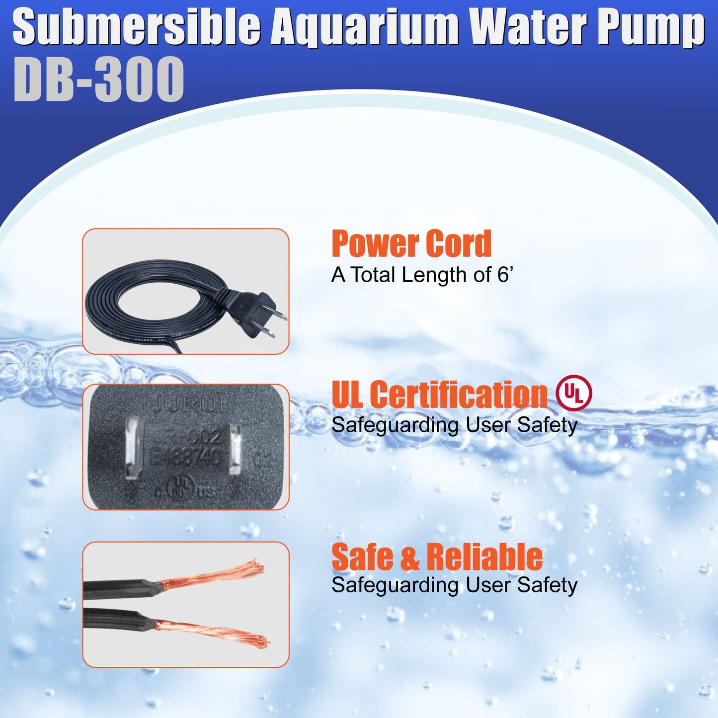 Aqua Dream 90 GPH Adjustable Submersible Pump Aquarium Powerhead