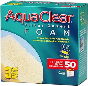 AquaClear Foam Filter Insert, Size 50, 3 count