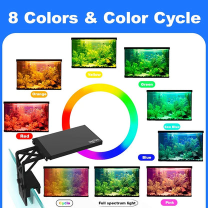 Seaoura ‎SR-617 24/7 Cycle WRGB Full Spectrum Clip On Aquarium Light- BRAND NEW