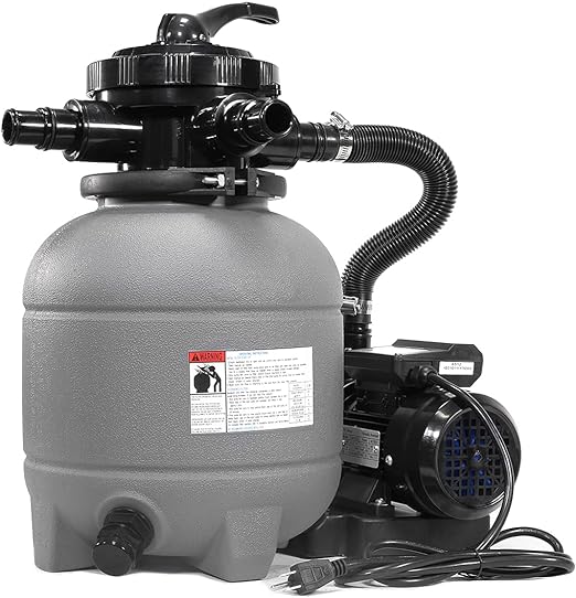 XtremepowerUS 75030-V 12" Ground Sand 6-Way Pump 10,000GAL W/Filter Media Set, Gray