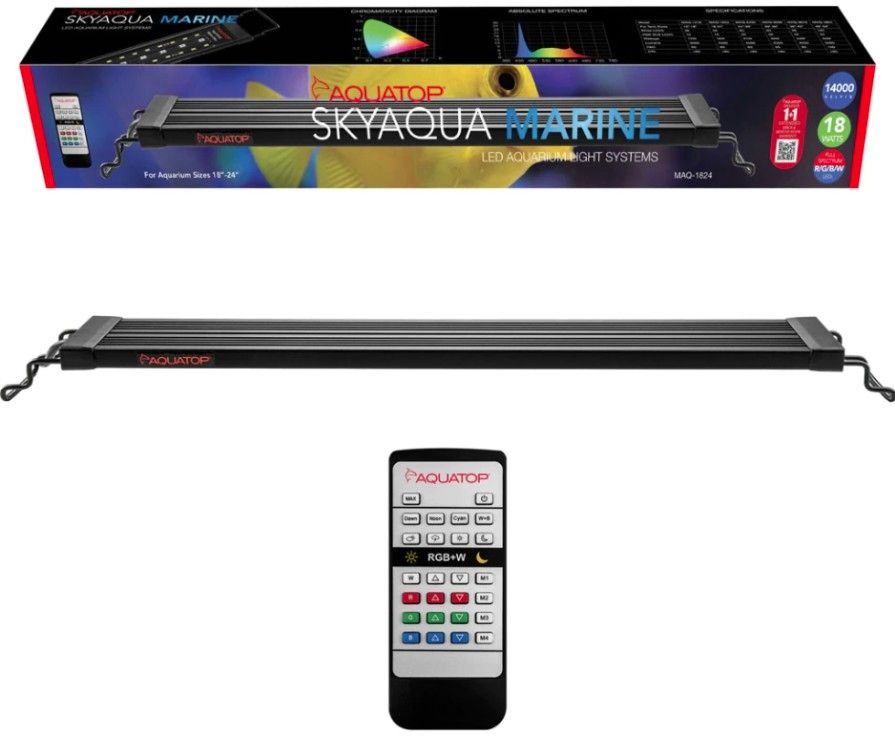 Aquatop SkyAqua LED Aquarium Light Fixture 14000K 18"-24"